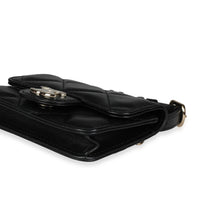 Chanel Black Quilted Lambskin Elegant Chain Mini  Belt Bag Handbag clasp