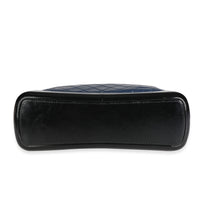 Chanel Black & Blue Quilted Calfskin Large Gabrielle Shopping Tote Handbag stamp