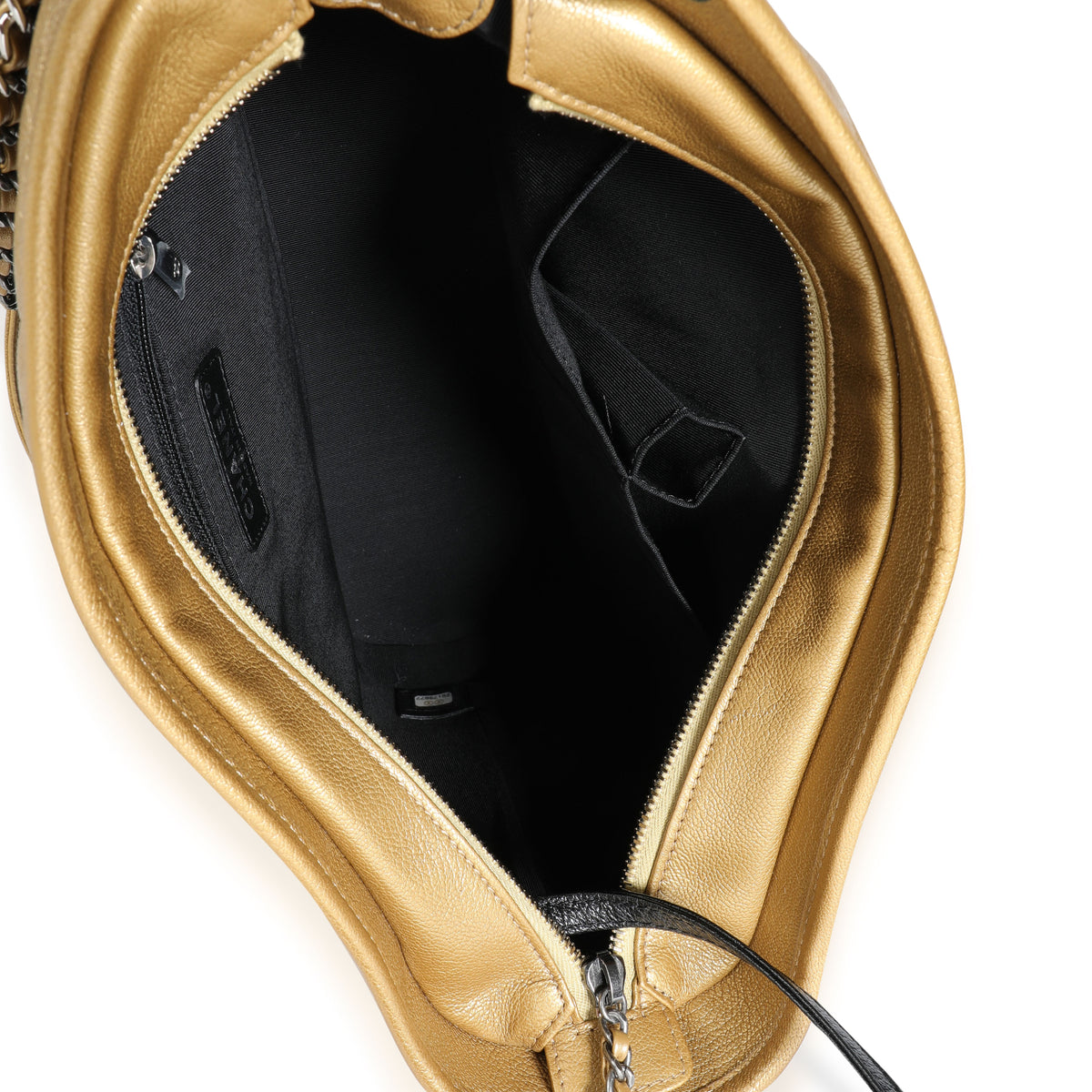 Chanel Black & Gold Ombré Quilted Goatskin Medium Gabrielle Hobo Handbag av