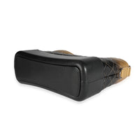 Chanel Black & Gold Ombré Quilted Goatskin Medium Gabrielle Hobo Handbag clasp