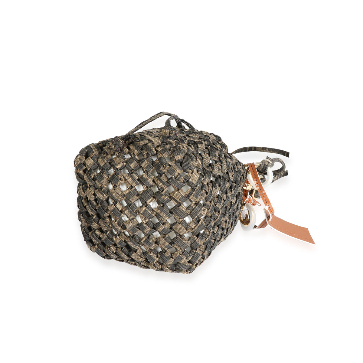 Fendi Brown Jacquard Interlace Canvas Mini Mon Tresor Handbag box