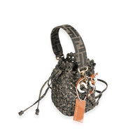 Fendi Brown Jacquard Interlace Canvas Mini Mon Tresor Handbag sv