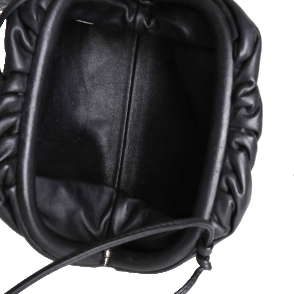 Bottega Veneta Black Calfskin Mini Pouch Handbag 8