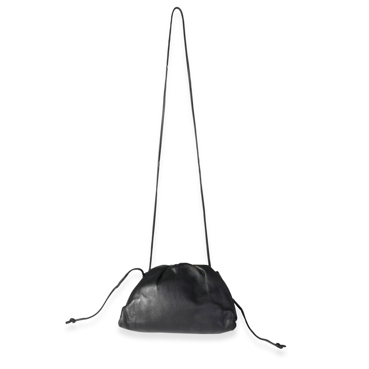 Bottega Veneta Black Calfskin Mini Pouch Handbag