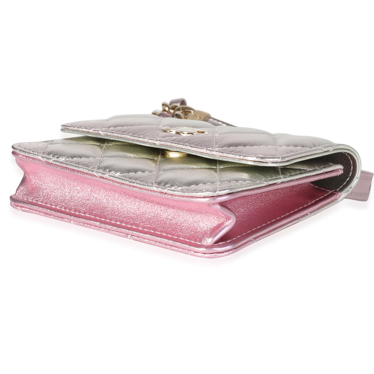 Chanel Metallic Ombre Quilted Lambskin Belt Bag Handbag box