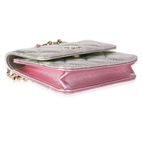 Chanel Metallic Ombre Quilted Lambskin Belt Bag Handbag clasp