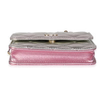 Chanel Metallic Ombre Quilted Lambskin Belt Bag Handbag stamp