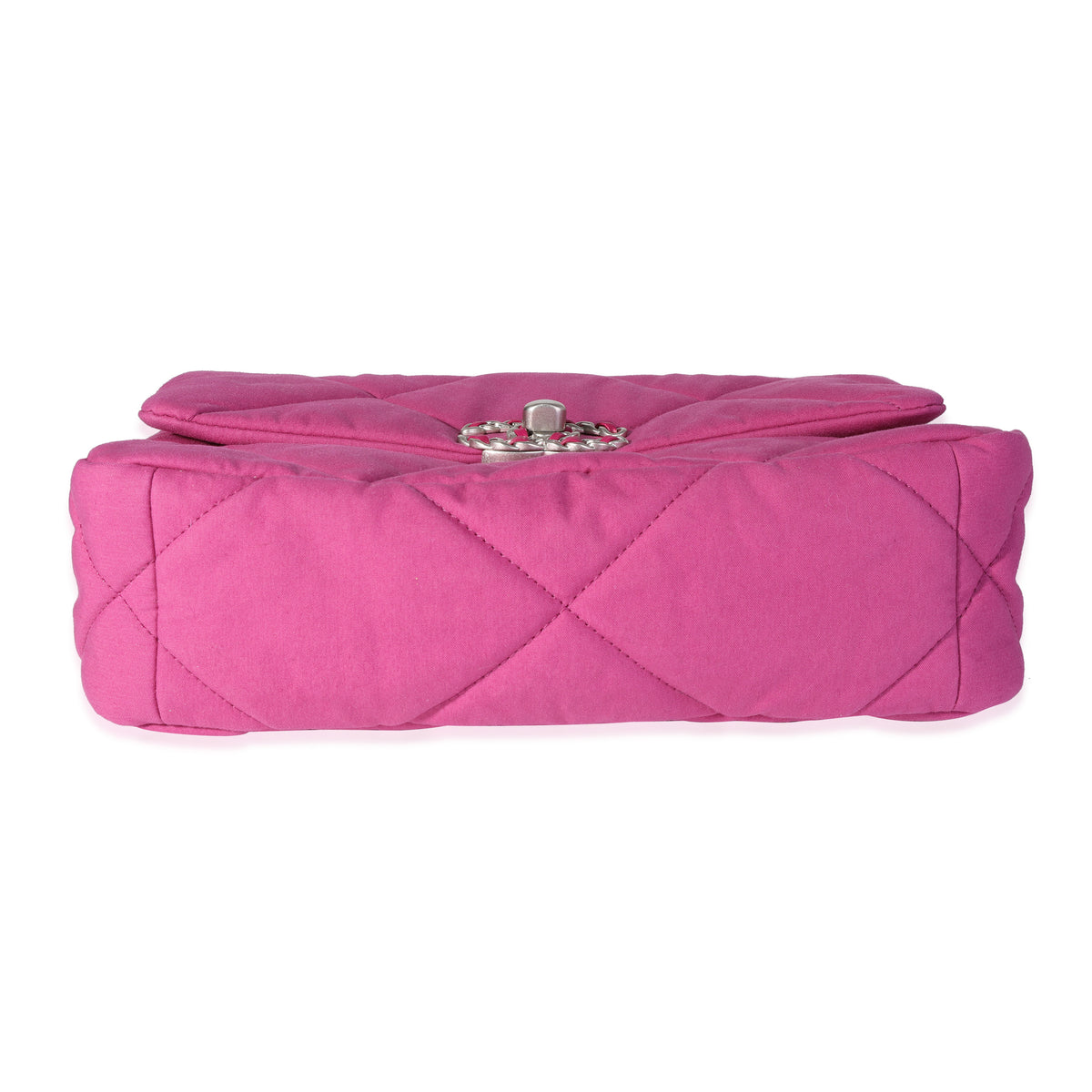 Chanel Fuchsia Quilted Cotton Medium  19 Flap Bag Handbag box