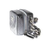 Chanel Metallic Lambskin Quilted Coco Punk Clutch With Chain Handbag sv