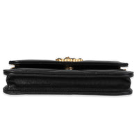 Chanel Black Quilted Lambskin  19 Mini Coin Purse With Chain Handbag pv