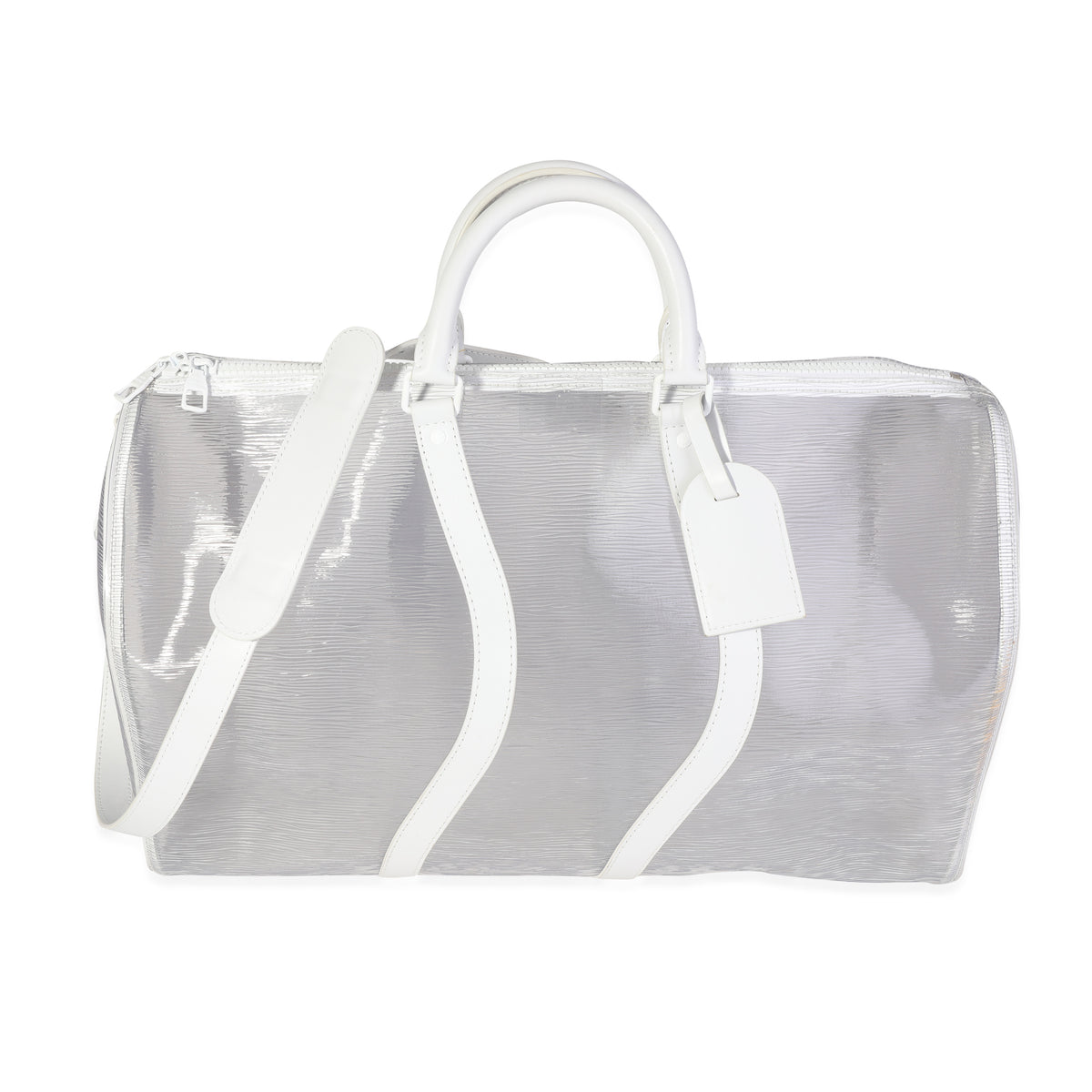 Louis Vuitton Clear Epi PVC Wavy Keepall Bandoulière 50 Handbag fv