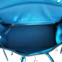 Hermès Bleu Zanzibar Togo Birkin 25 PHW Handbag 4