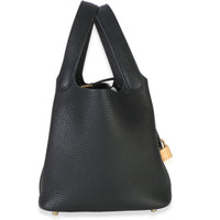 Hermès Black Clemence Picotin Lock 18 PHW Handbag 4