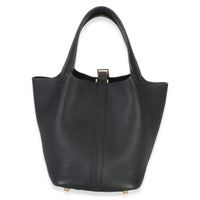 Hermès Black Clemence Picotin Lock 18 PHW Handbag 5