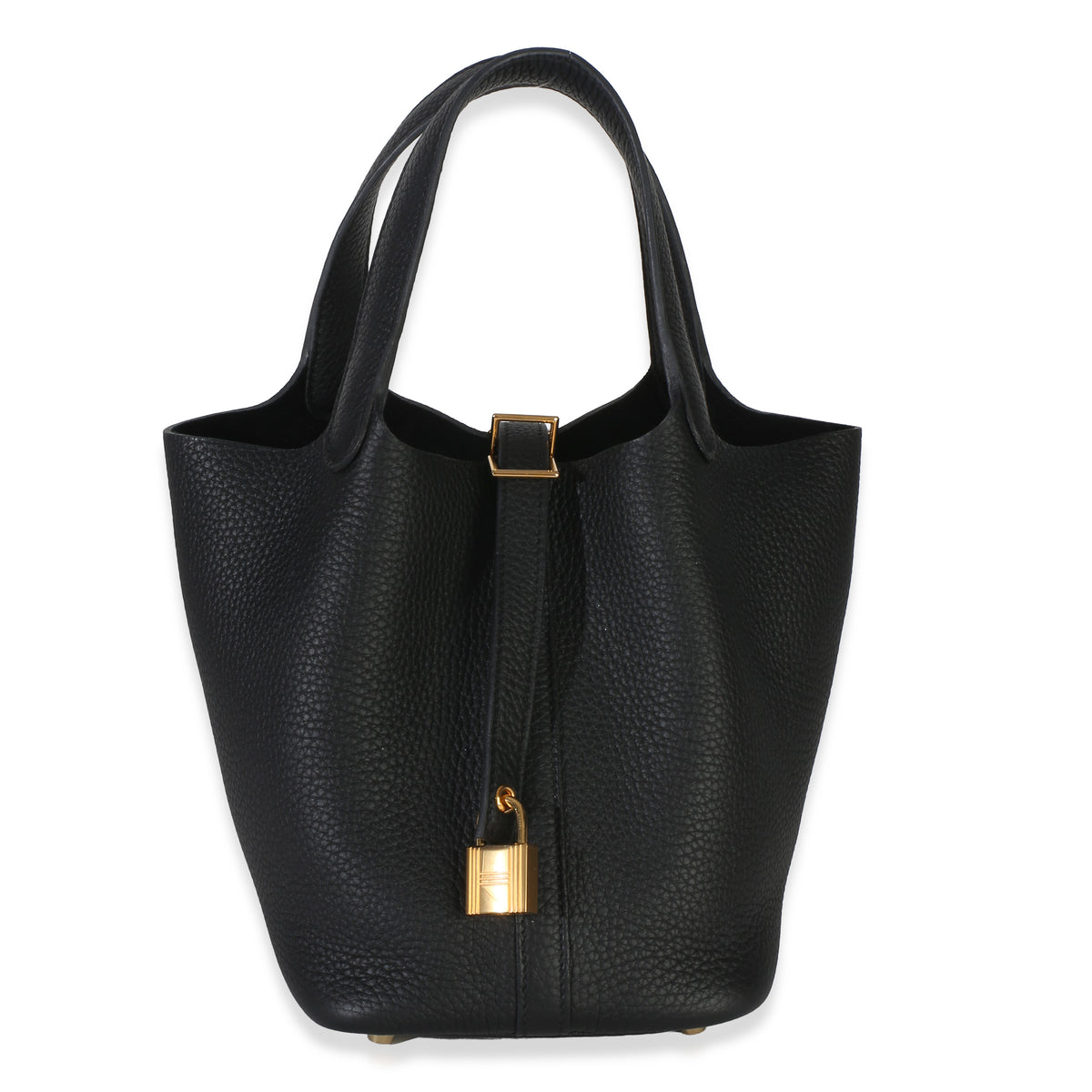 Hermès Black Clemence Picotin Lock 18 PHW Handbag id