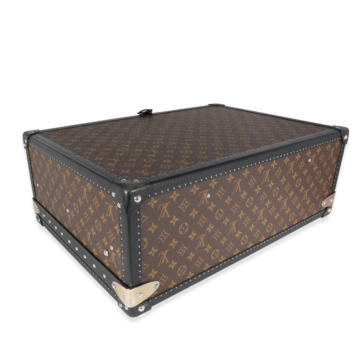 Louis Vuitton Monogram Macassar & Black Leather Alzer Trunk 60 Handbag av
