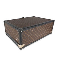 Louis Vuitton Monogram Macassar & Black Leather Alzer Trunk 60 Handbag av
