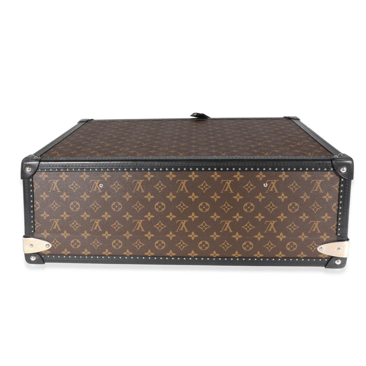 Louis Vuitton Monogram Macassar & Black Leather Alzer Trunk 60 Handbag box