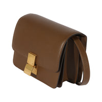 Celine Brown Smooth Leather Small Box Bag Handbag sv