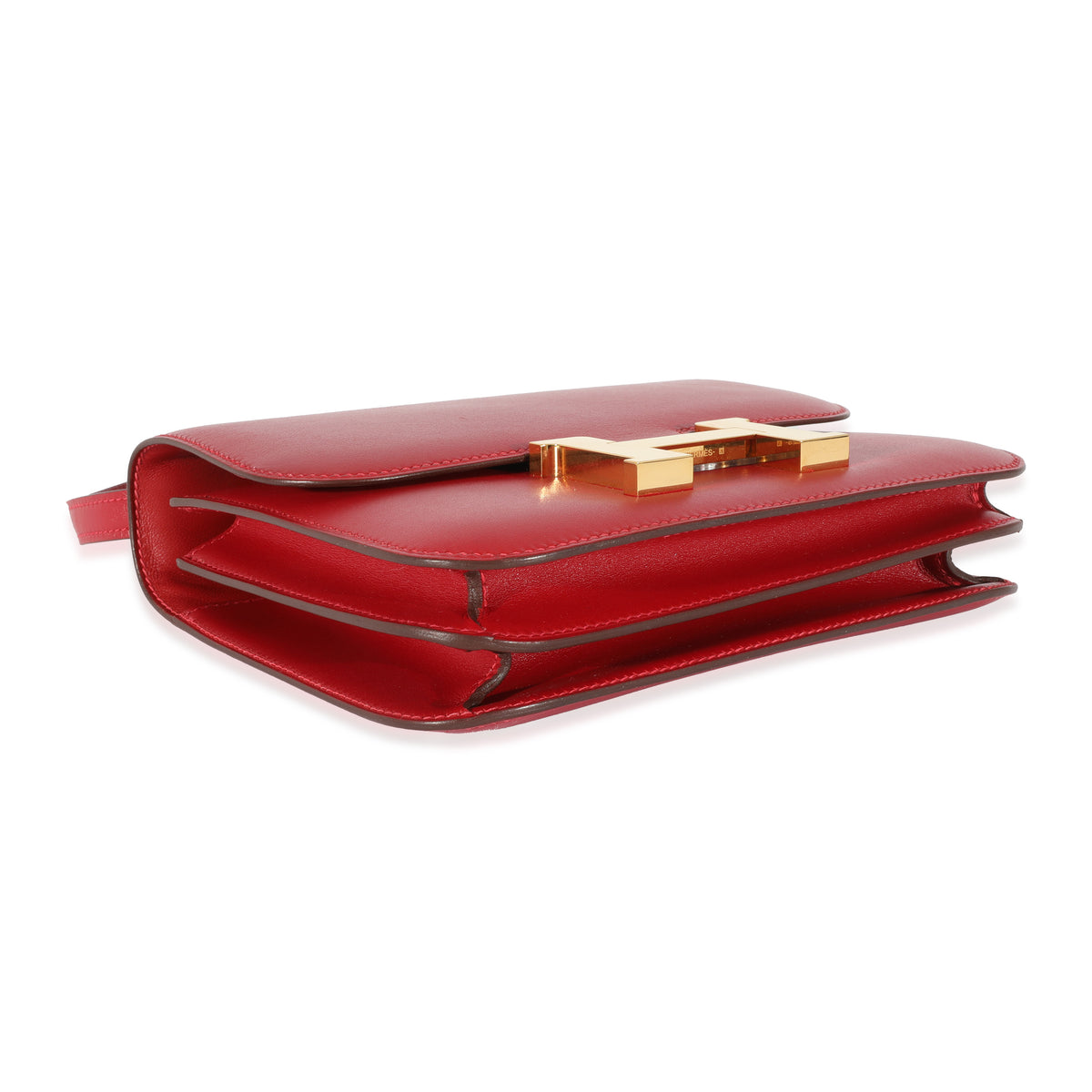Hermès Rouge Casaque Swift Constance 18 GHW Handbag clasp