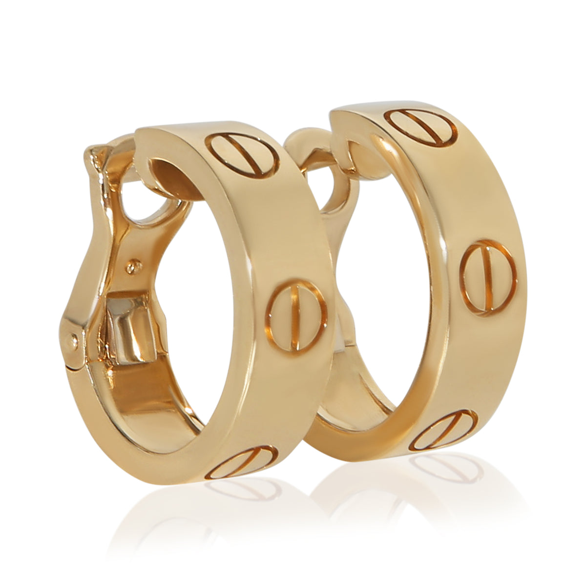 Cartier Yellow Gold Love Classic Model Hoop Earrings 2