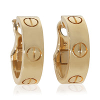 Cartier Yellow Gold Love Classic Model Hoop Earrings fv