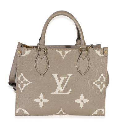 Louis Vuitton Tourterelle Cream Monogram Empreinte Onthego PM Handbag id