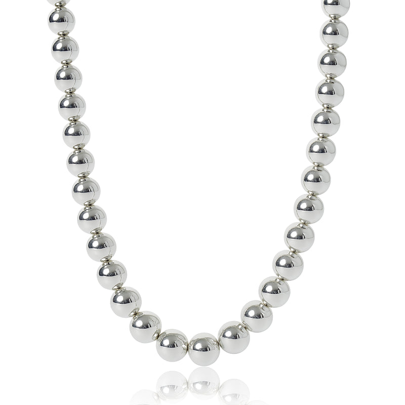 Tiffany & Co. Sterling Silver HardWear Graduating Ball Necklace