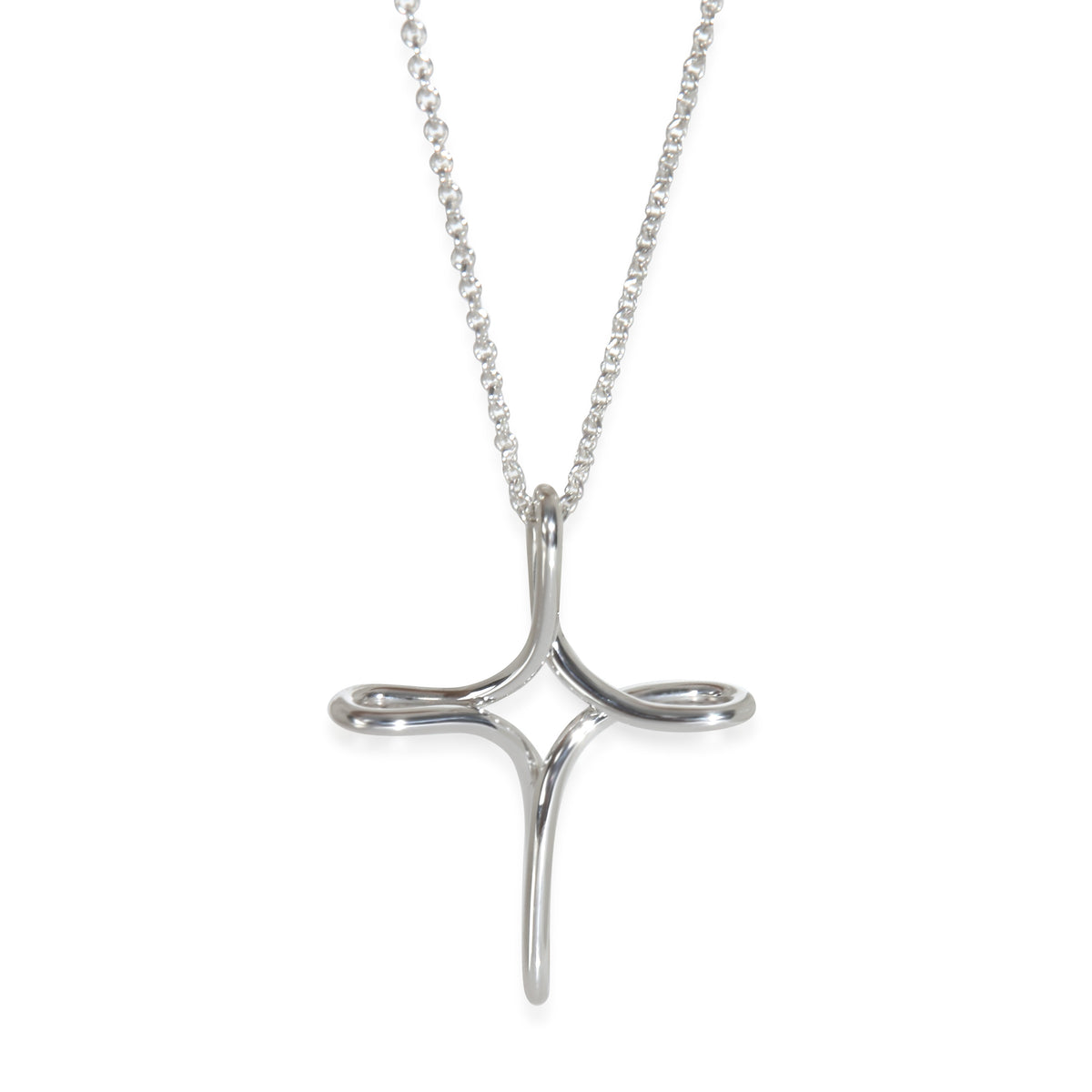 Tiffany & Co. Sterling Silver Elsa Peretti Infinity Cross Pendant