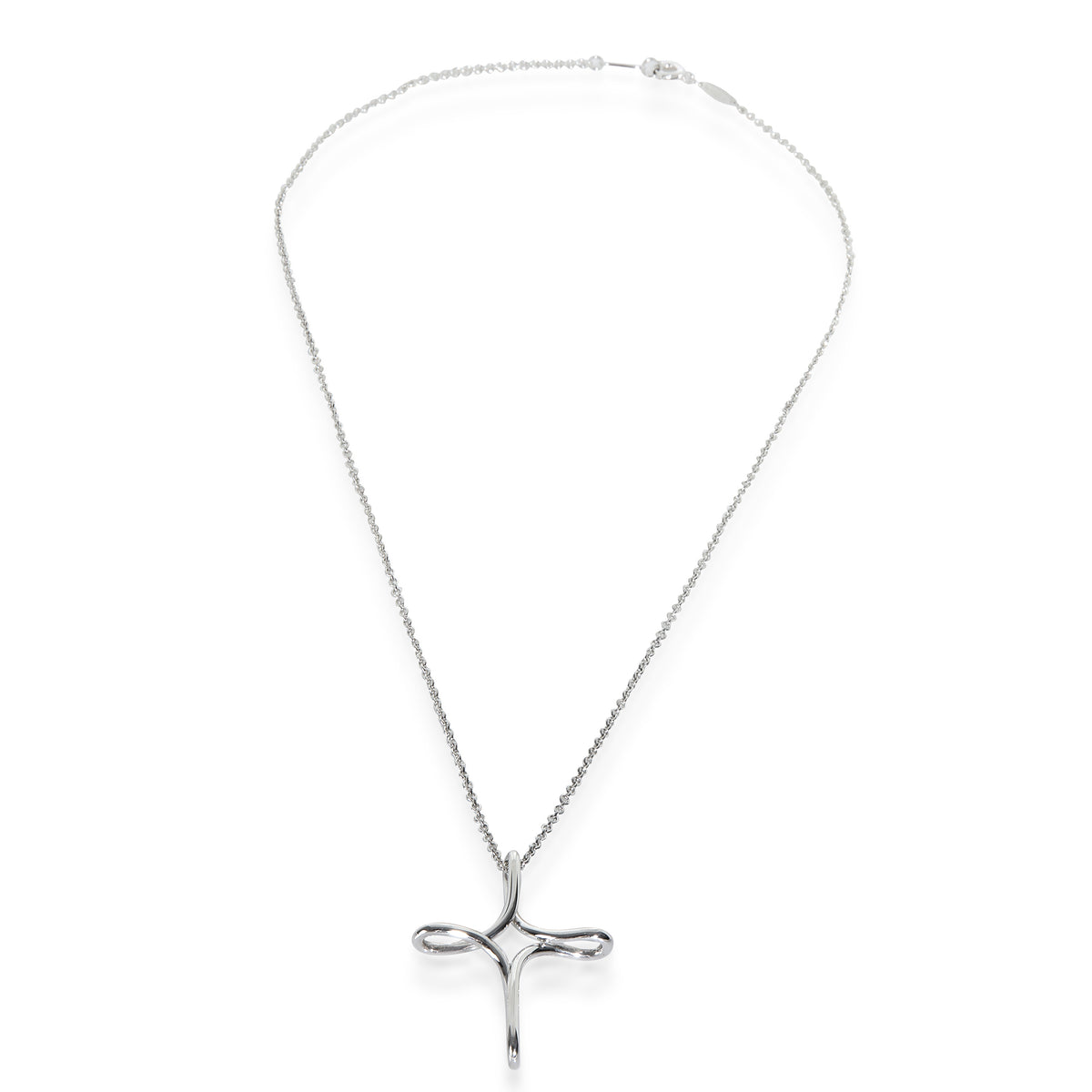 Tiffany & Co. Sterling Silver Elsa Peretti Infinity Cross Pendant