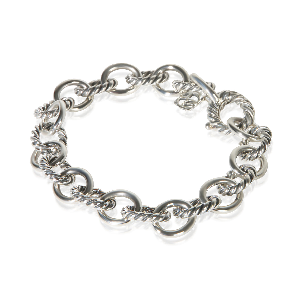 David Yurman Sterling Silver Oval Link Bracelet 2