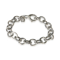 David Yurman Sterling Silver Oval Link Bracelet fv