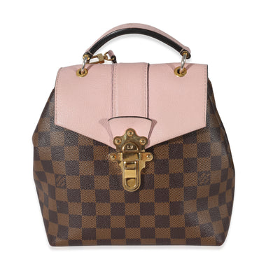 Louis Vuitton Magnolia Damier Ebene Canvas Clapton Backpack Handbag fv