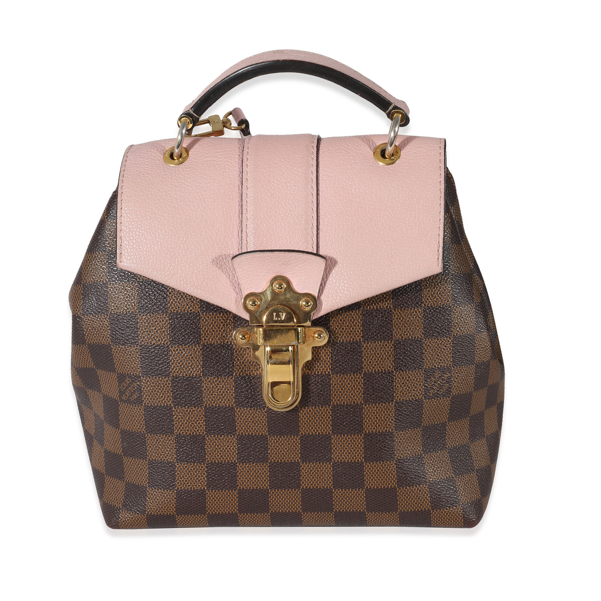 Louis Vuitton Magnolia Damier Ebene Canvas Clapton Backpack Handbag fv