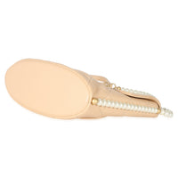 Chanel Beige Quilted Calfskin Small Pearl Chain Hobo Handbag box