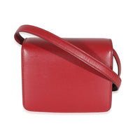 Celine Red Smooth Calfskin Small Classic Box Bag Handbag box