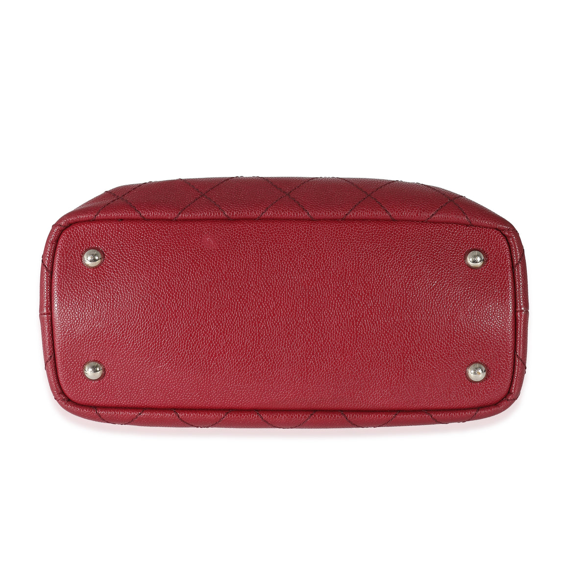 Chanel Burgundy Quilted Caviar Fever Tote Handbag box