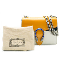 Gucci Yellow Beige Navy Tricolour Leather Mini Dionysus Handbag av