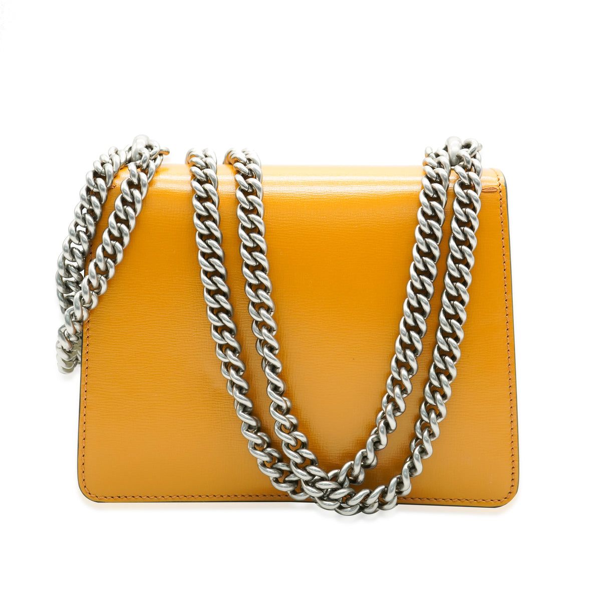 Gucci Yellow Beige Navy Tricolour Leather Mini Dionysus Handbag sv