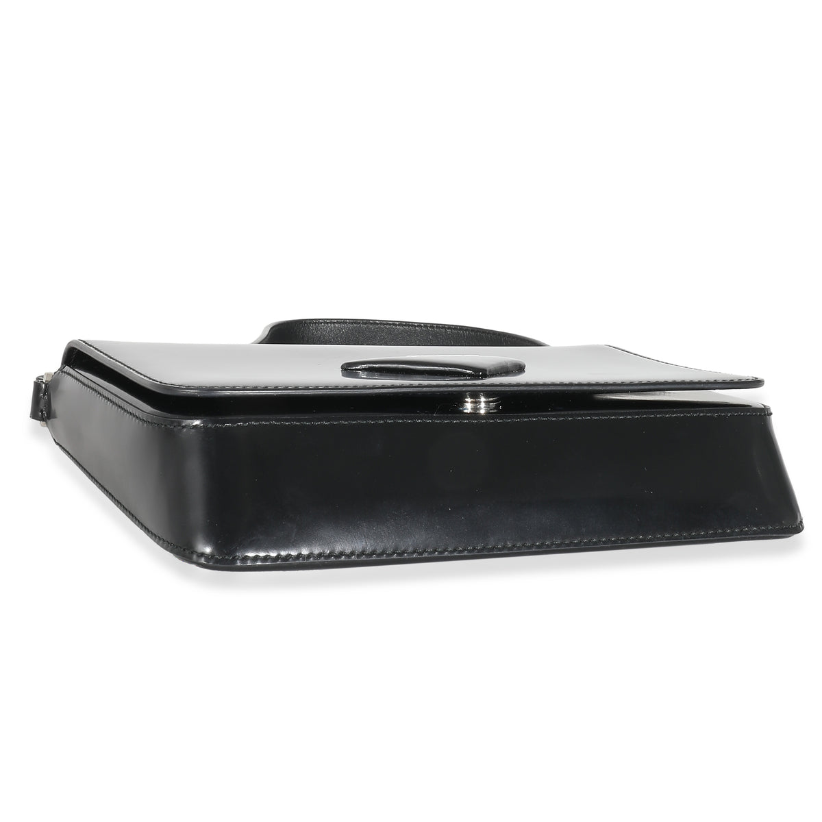 Prada Black Brushed Leather Shoulder Bag Handbag av
