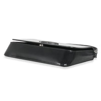 Prada Black Brushed Leather Shoulder Bag Handbag clasp