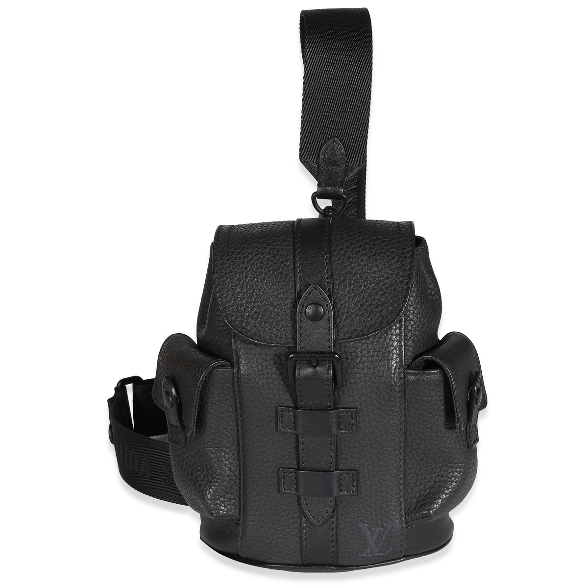Louis Vuitton Black Taurillon Christopher XS Backpack Handbag fv