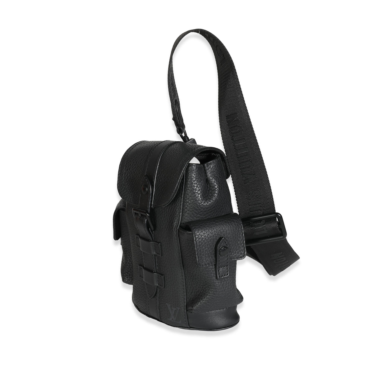 Louis Vuitton Black Taurillon Christopher XS Backpack Handbag sv