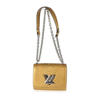 Louis Vuitton Metallic Gold Python Twist PM Handbag ad1