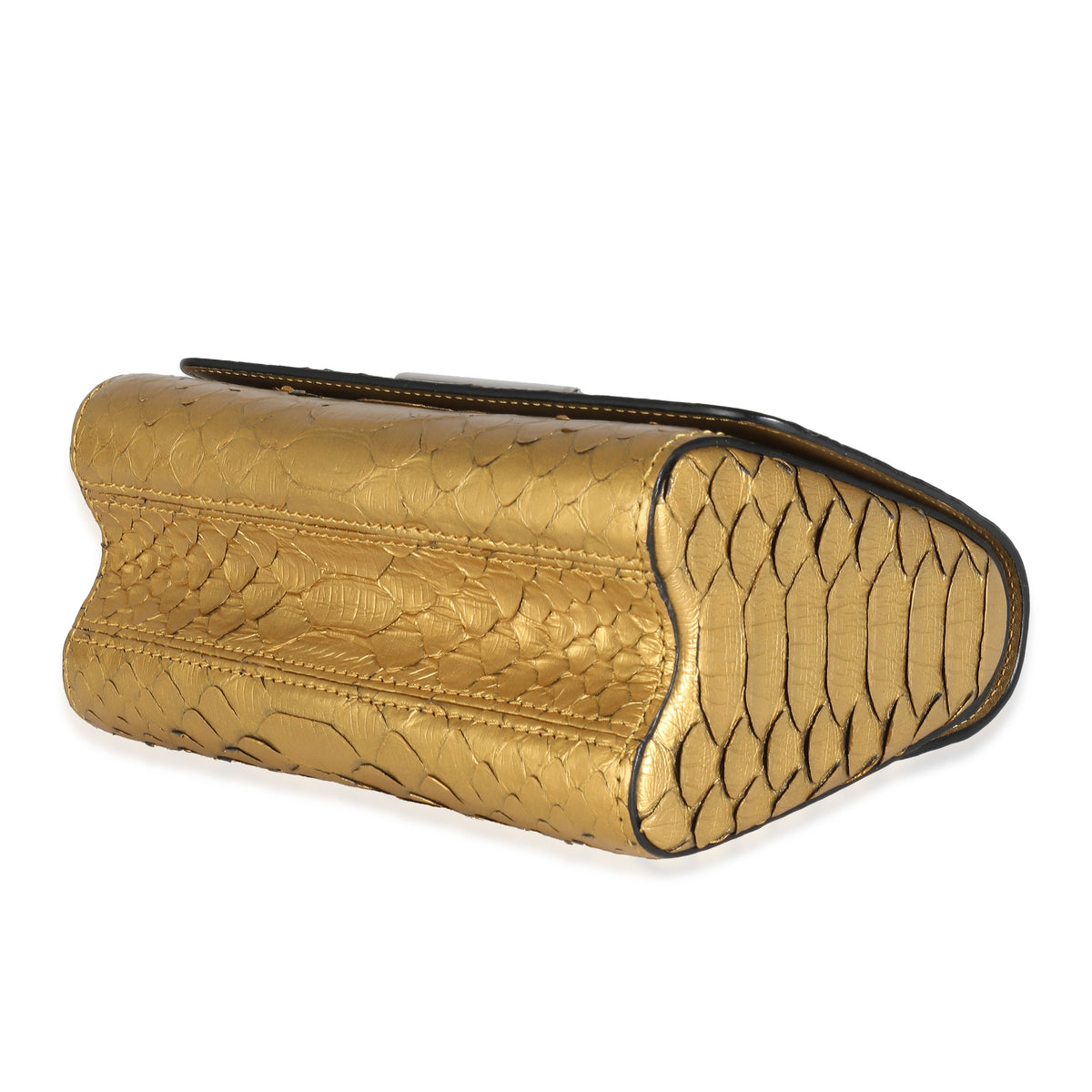 Louis Vuitton Metallic Gold Python Twist PM Handbag clasp