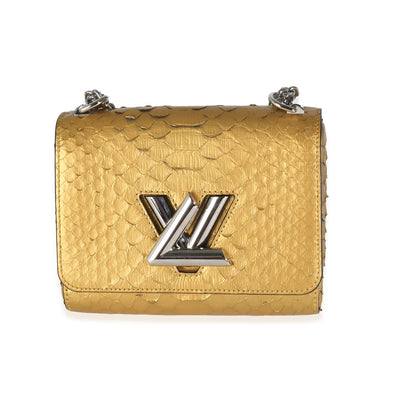 Louis Vuitton Metallic Gold Python Twist PM Handbag fv