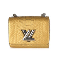 Louis Vuitton Metallic Gold Python Twist PM Handbag fv