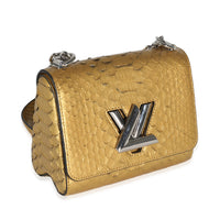 Louis Vuitton Metallic Gold Python Twist PM Handbag pv