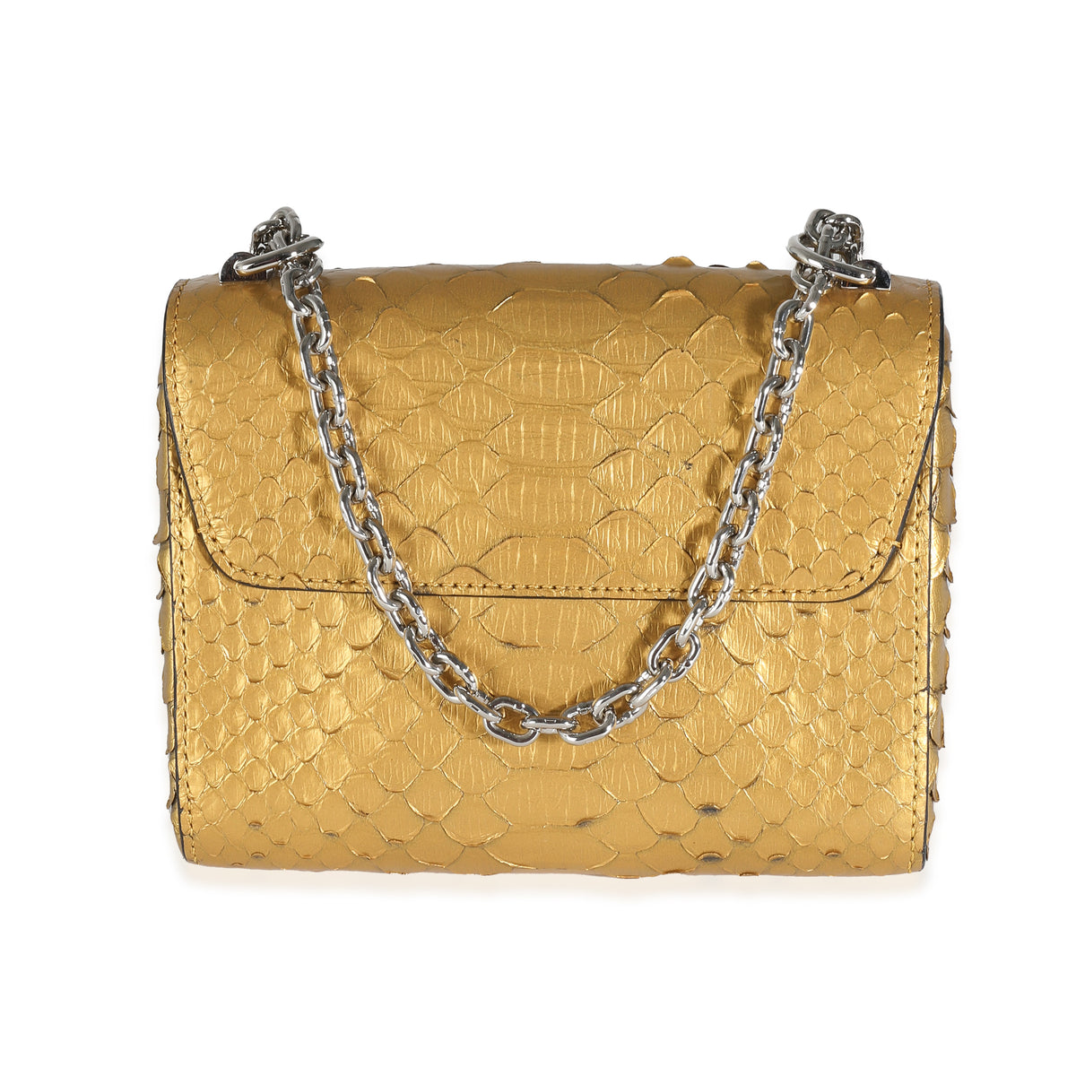 Louis Vuitton Metallic Gold Python Twist PM Handbag stamp