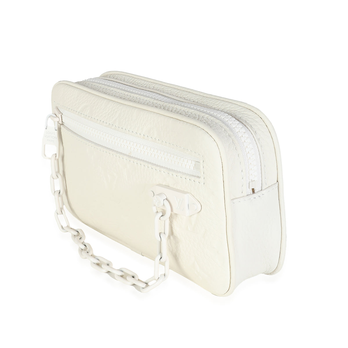 Louis Vuitton White Monogram Taurillon Pochette Volga Handbag